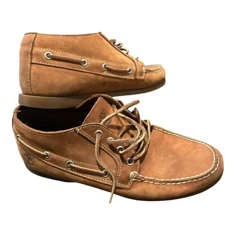 Timberland Classic Boat Chukka Shoes Brown Nubuck Men’s 9.5 M